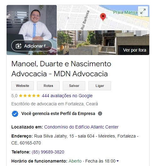 Google negócios MDN advocacia