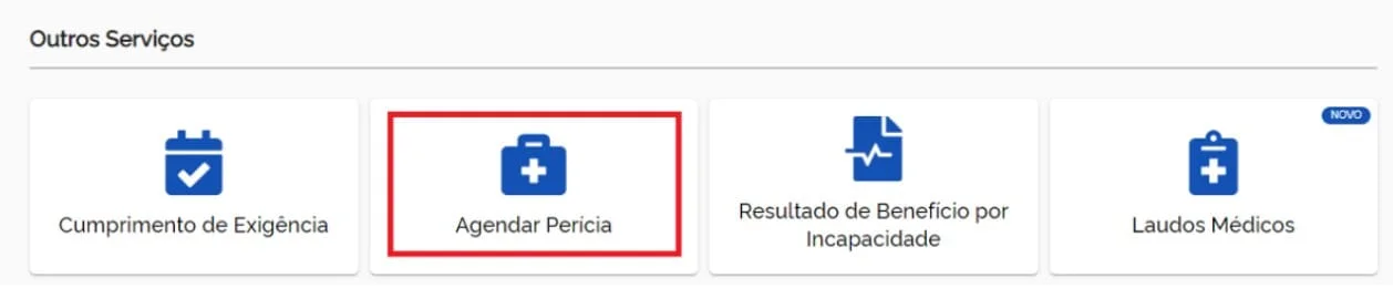 Serviço agendar perícia
