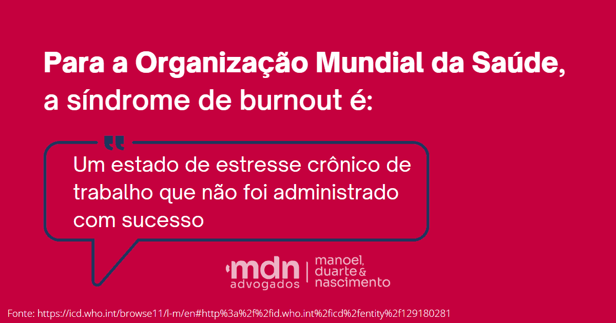 Conceito Síndrome de Burnout OMS
