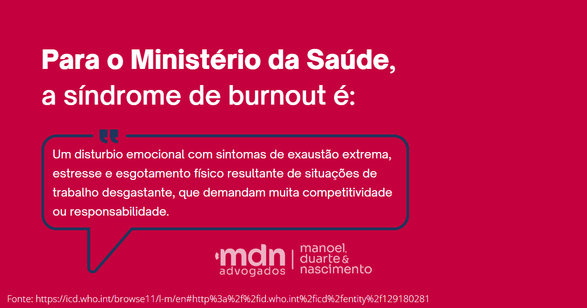 Conceito Síndrome de Burnout do MS