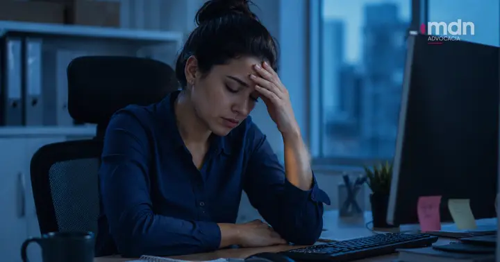 Desenvolvi ansiedade no trabalho posso processar a empresa?