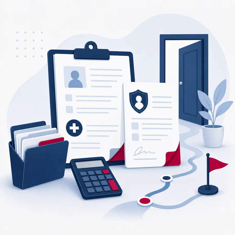 Documentos jurídicos e médicos usados para avaliar processo e indenização por burnout